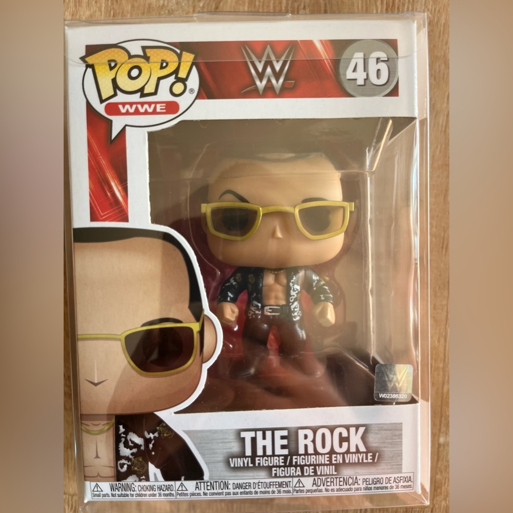 Funko Pop! WWE The Rock #46 Vinyl Figure with Yellow Sunglasses